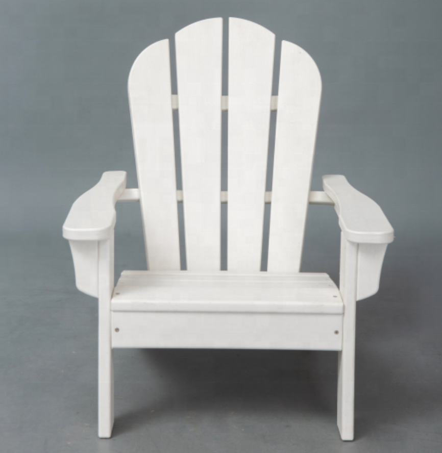 Treeents Small Adirondack Chair Outdoor Small Patio Chair for Garden Porch Deck Backyard, Yellow/White