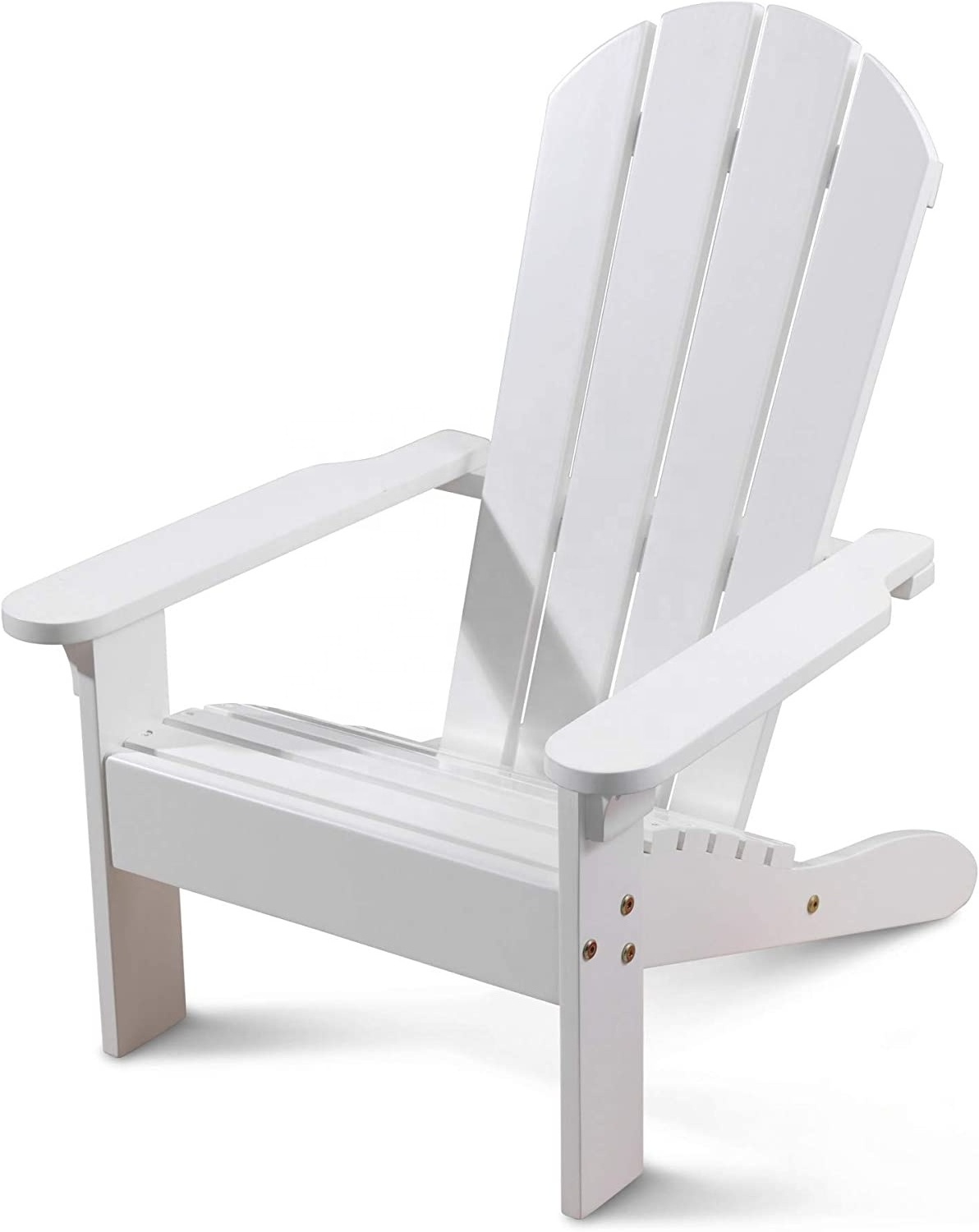 White Wooden Adirondack Children's Gift Outdoor Chair Kid's Patio Furniture for Ages 3-8