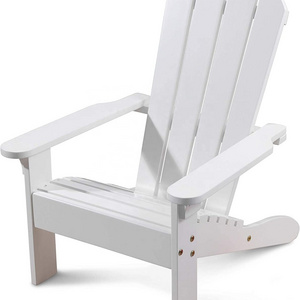 White Wooden Adirondack Children's Gift Outdoor Chair Kid's Patio Furniture for Ages 3-8