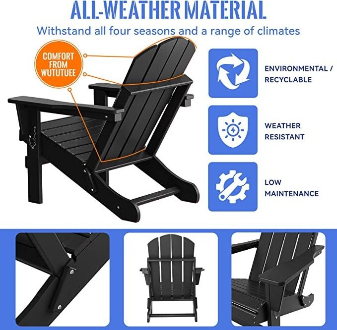 Outdoor Patio Chair Adirondack Fire Pit Plastic Chair for OutsideTreeents Adirondack Chair Weather Resistant Folding Adirondack