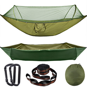 Portable Family Outdoor Hammock Tarp Camping Pop-up Lightweight Tent Travel Hiking Hammock with Mosquito Net for bed sleep