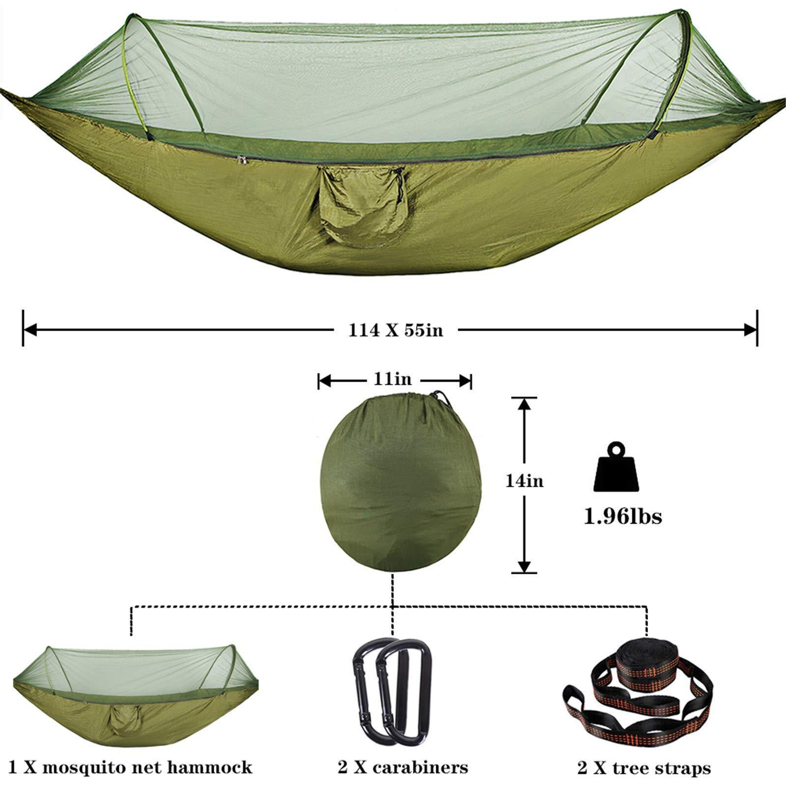 Portable Family Outdoor Hammock Tarp Camping Pop-up Lightweight Tent Travel Hiking Hammock with Mosquito Net for bed sleep