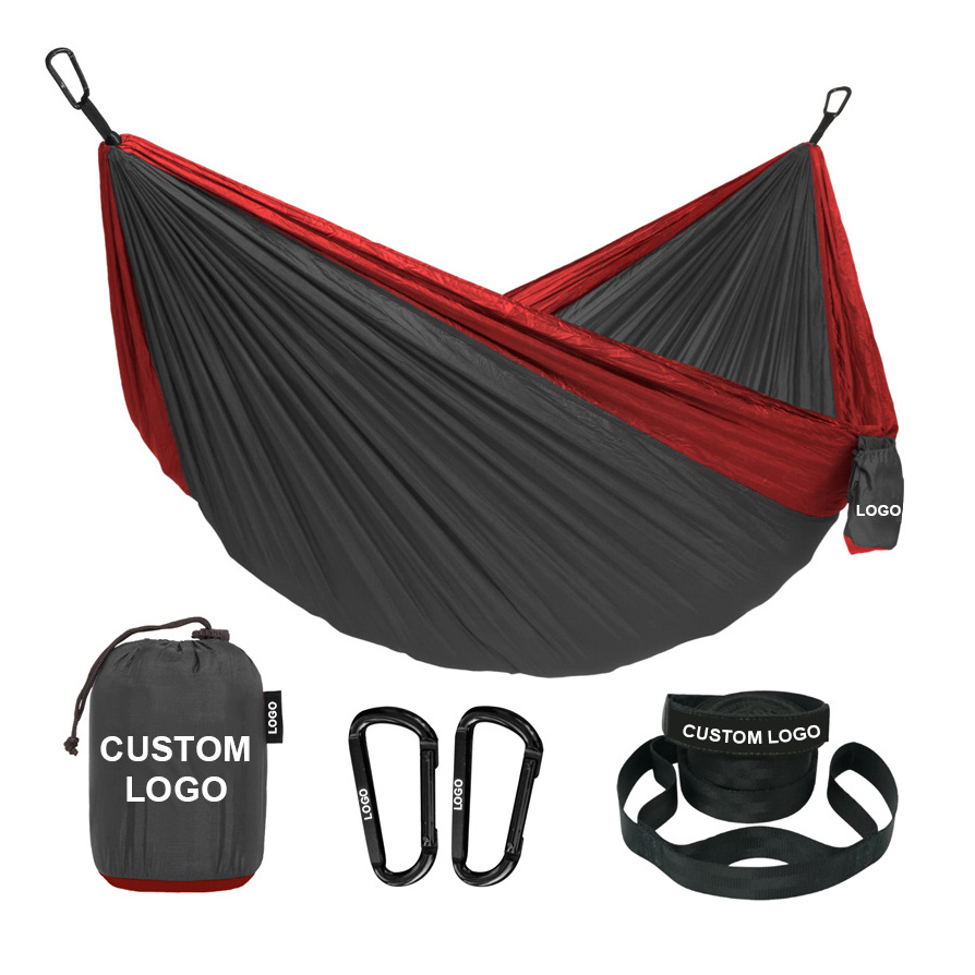 New Design Parachute Ultralight Backpacking Tree Hammock Portable Lightweight Nylon Hammock for Adult