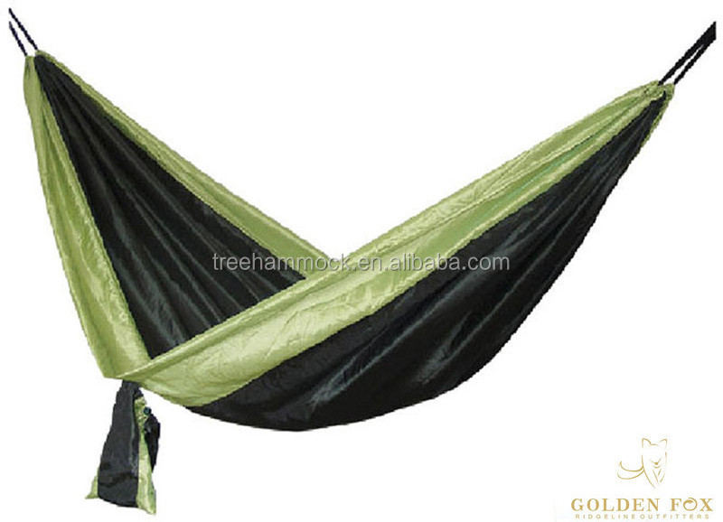 High Quality Outdoor Camping Double 210T nylon taffeta hammock ultralight portable folding hammock