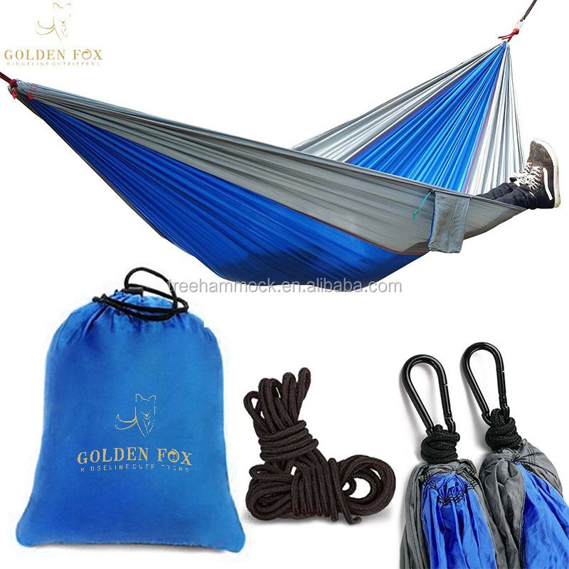 Outdoor Furniture Fashion Camping Portable Parachute Nylon Fabric Double Hammock