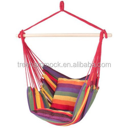 Garden outdoor Hanging Swing Chair kids baby soft Two Cushions Porch Hanging canvas hammock chair for family