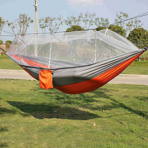 Hot sale windproof Hammock family bed sleep Outdoor Nylon Portable folding Anti-mosquito Hammock Camping Hammock tent