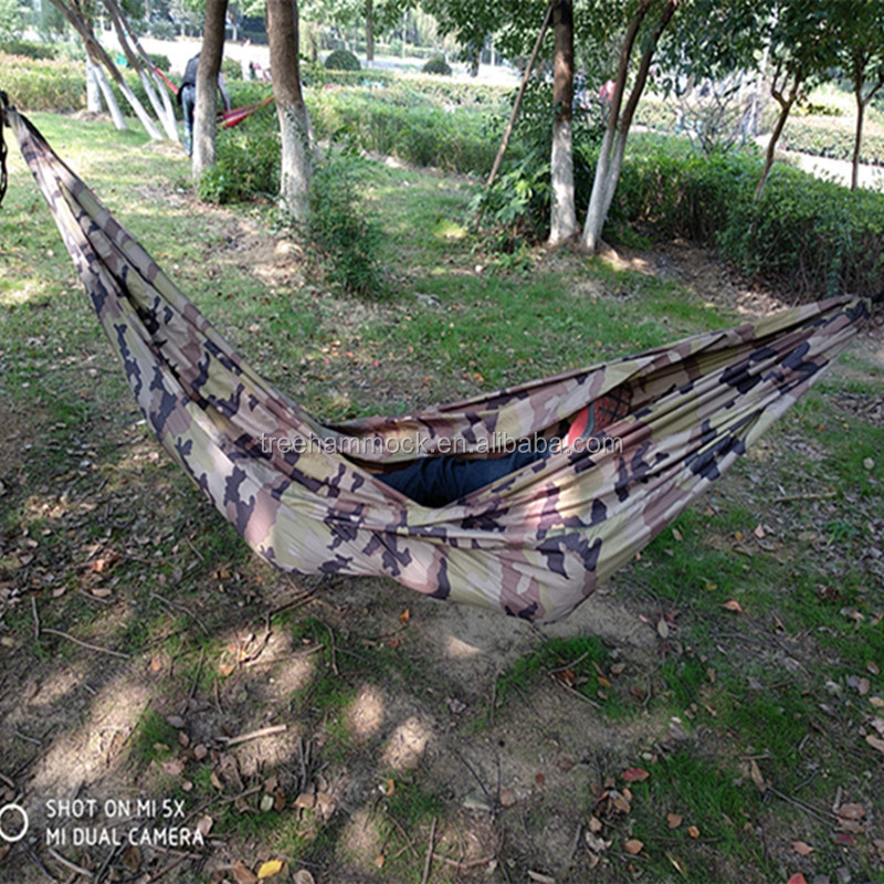 Best Quality Single Double Hammocks Outdoors Backpacking Survival Travel camo hammock