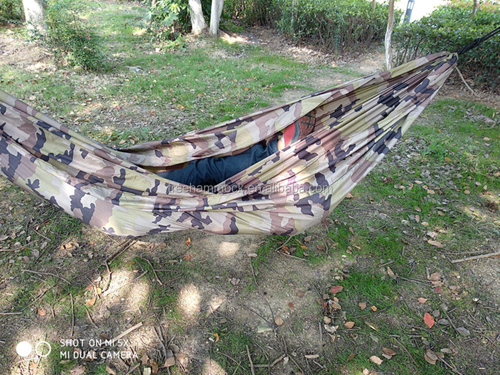 Best Quality Single Double Hammocks Outdoors Backpacking Survival Travel camo hammock