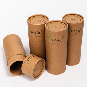 Biodegradable recycled kraft paper cylinder tea packaging boxes