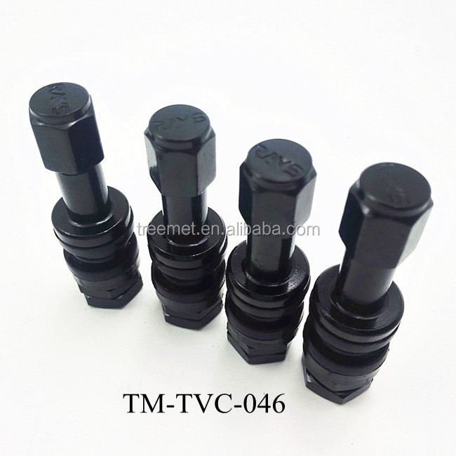 4 x TR43E Metal Tubeless Car Tyre Valve / Schrader Valve / Alloy Wheels