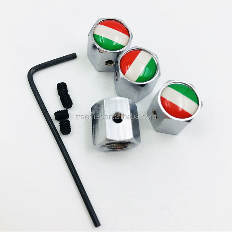 Anti theft Chrome Tire Valve Caps