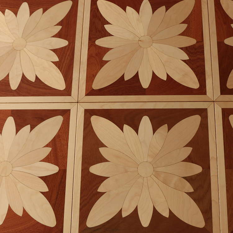 Art Parquet Wood Flooring Flower Design Wood Flooring Mosaic Parquet Flooring