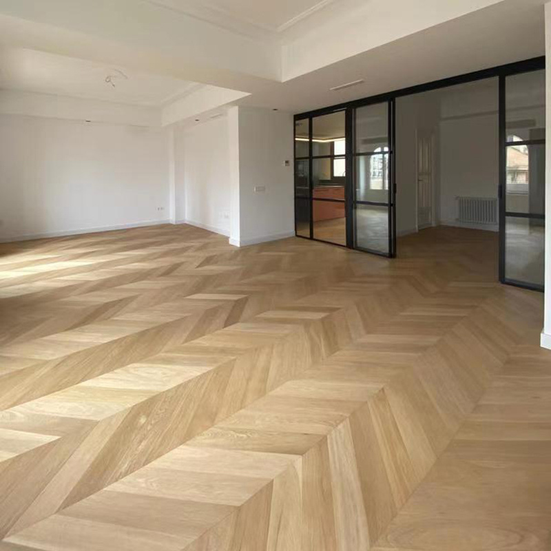 Engineered Chevron Oak Wood Flooring Hungarian Point Design Parquet Flooring Plancher en bois Chevron Chene V floor