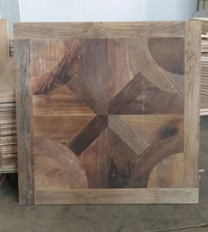 Reclaimed Versailles Parquet Panel Wood Flooring Chantilly Patterned Parquet Wood Flooring