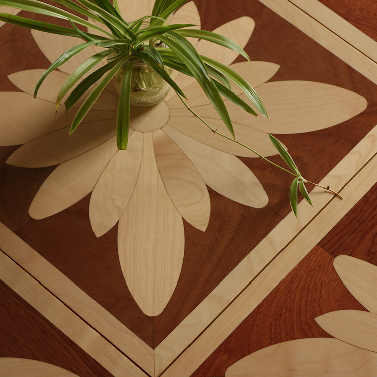 Art Parquet Wood Flooring Flower Design Wood Flooring Mosaic Parquet Flooring