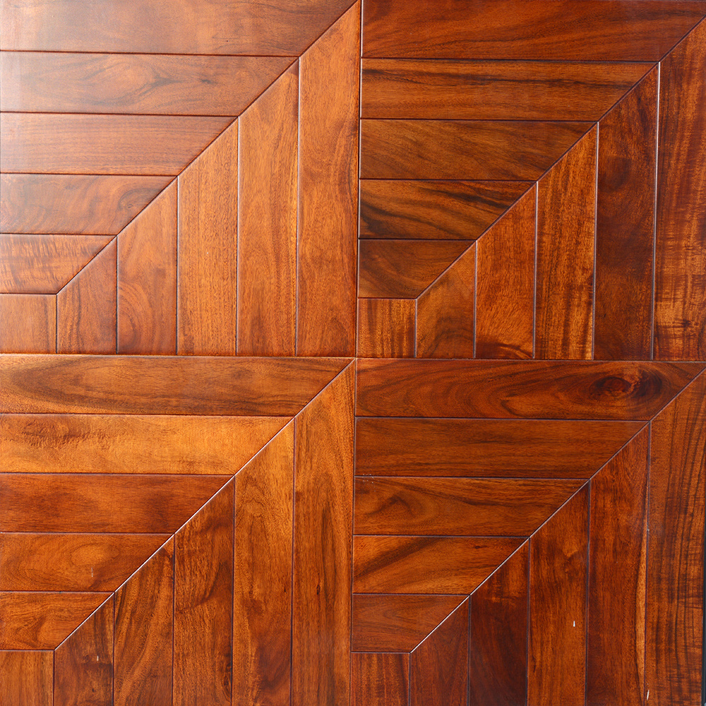 Burma Teak Wood Geometry Design Wood Flooring Patterned Design Wood Flooring Mosaic Parquet Flooring