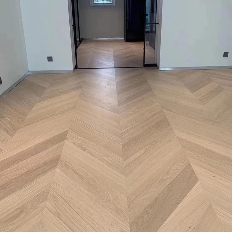 Engineered Chevron Oak Wood Flooring Hungarian Point Design Parquet Flooring Plancher en bois Chevron Chene V floor