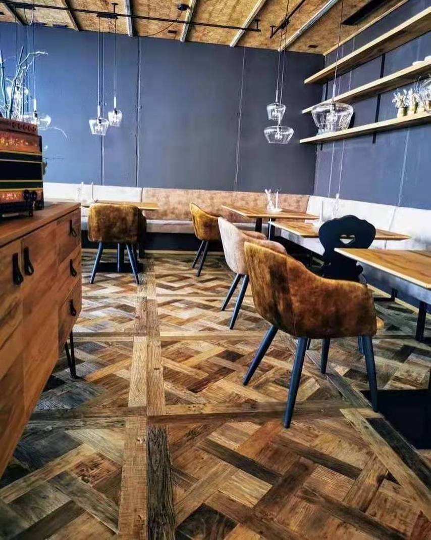 Old Wood Reclaimed Versailles Parquet Panel Wood Flooring Chantilly Patterned Parquet Wood Flooring