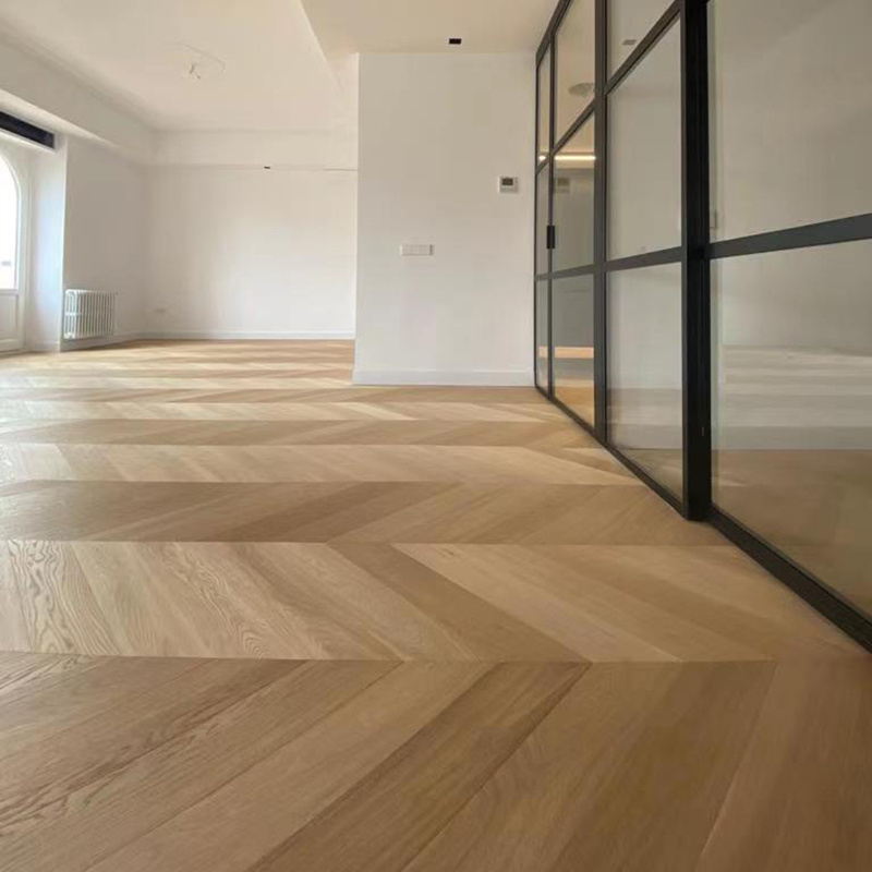 Engineered Chevron Oak Wood Flooring Hungarian Point Design Parquet Flooring Plancher en bois Chevron Chene V floor