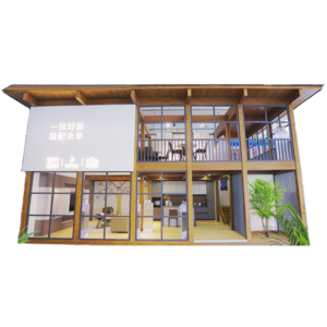 Simple Wood structure prefabricated house full house customization modern style wooden frame exhibition construction