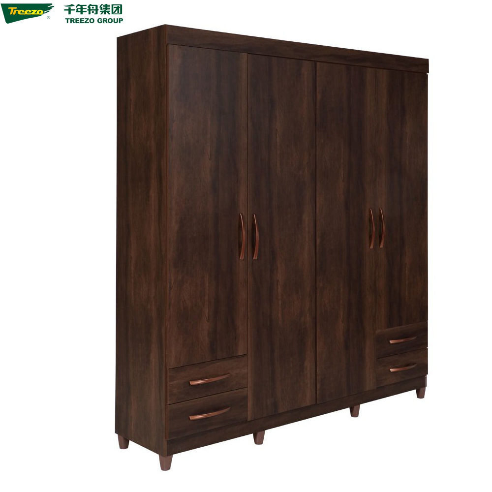 New Products Modern Design Bedroom Furniture Swing Open Style Cloth Cupboards Living Room Wooden Wardrobe Door Room Handle