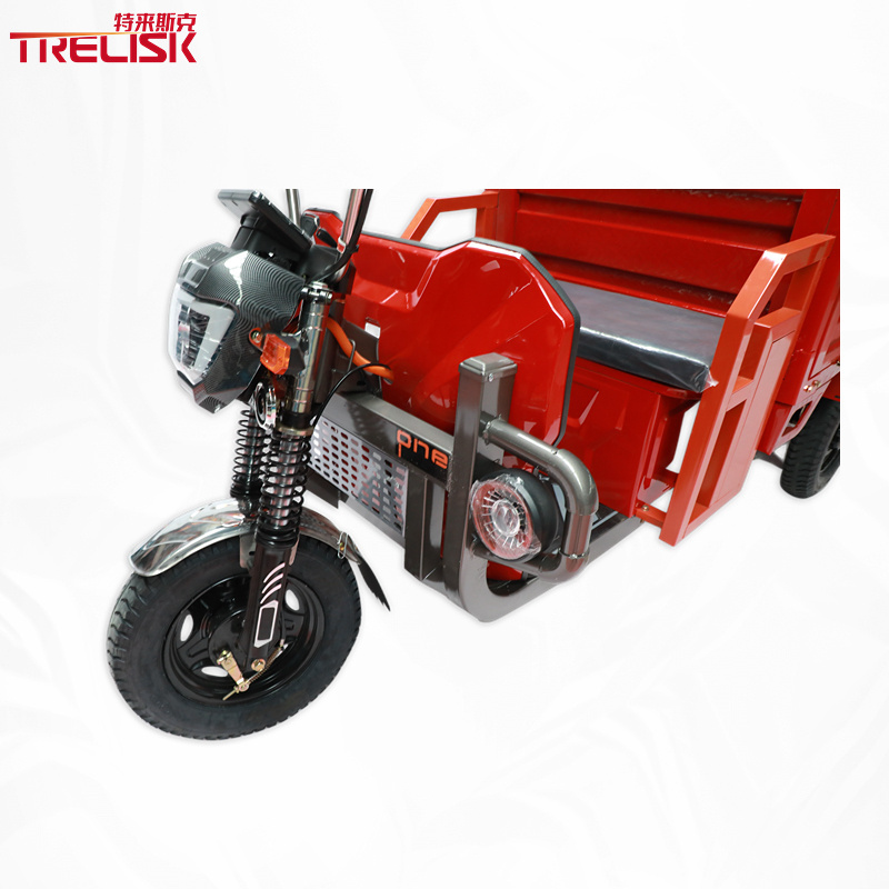 High Power Electric Tricycle with Rigid Frame - Anti-Collision and Shock Absorption for Heavy Duty Cargo 1.6 meters