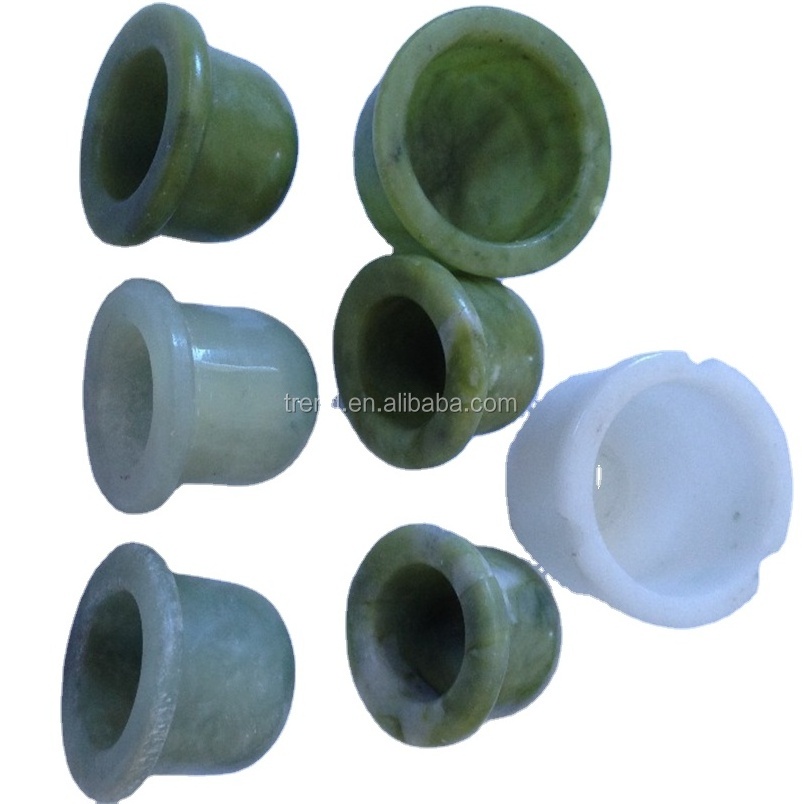 cap design massage head spare part Jade stone bead jade stone customization