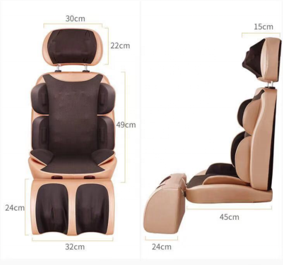 whole body kneading vibration heating car massage cushion