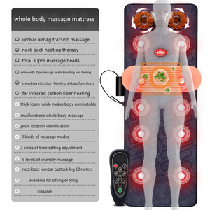 Tapping Kneading Air Compression Shiatsu Vibrating  heating whole body Massage mattress cushion