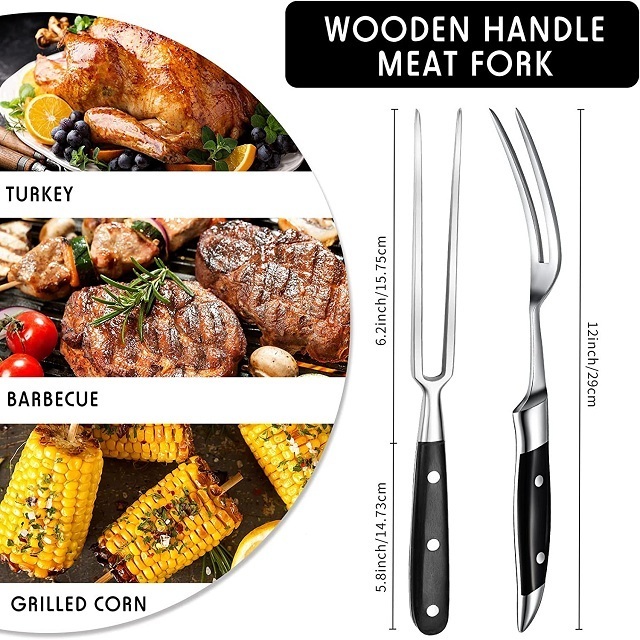 Knife Set, High Carbon Stainless Steel Kitchen Knife Set 16PCS, Super Sharp Cutlery Knife with Carving Fork and Serrated Steak