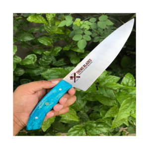 Premium Ultra Sharp Kitchen Chef Knives Slicing Chef Japanese 7CR17 440C High Carbon Stainless Steel 8 Inch Blue Bone Handle