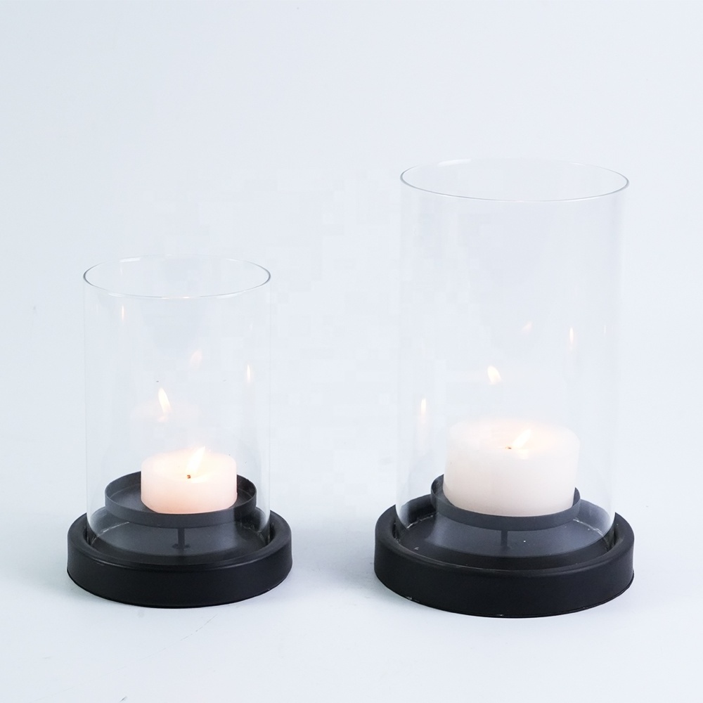 Foryoudecor Scandinavian dinner table candle holder set of 2 metal glass candle holder for wedding and party decoration