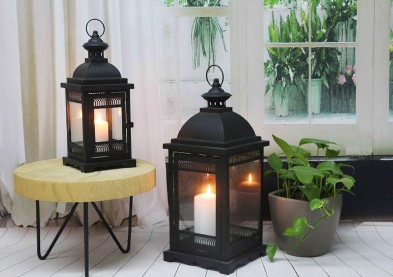 Reusable petromax metal lantern candle holder centerpieces wedding favors