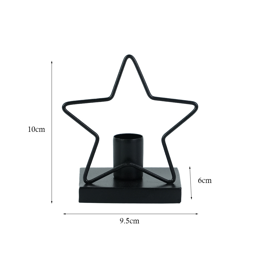 Foryoudecor Wholesale Reusable Christmas Small Table Black Pillar Unique Candle Holder