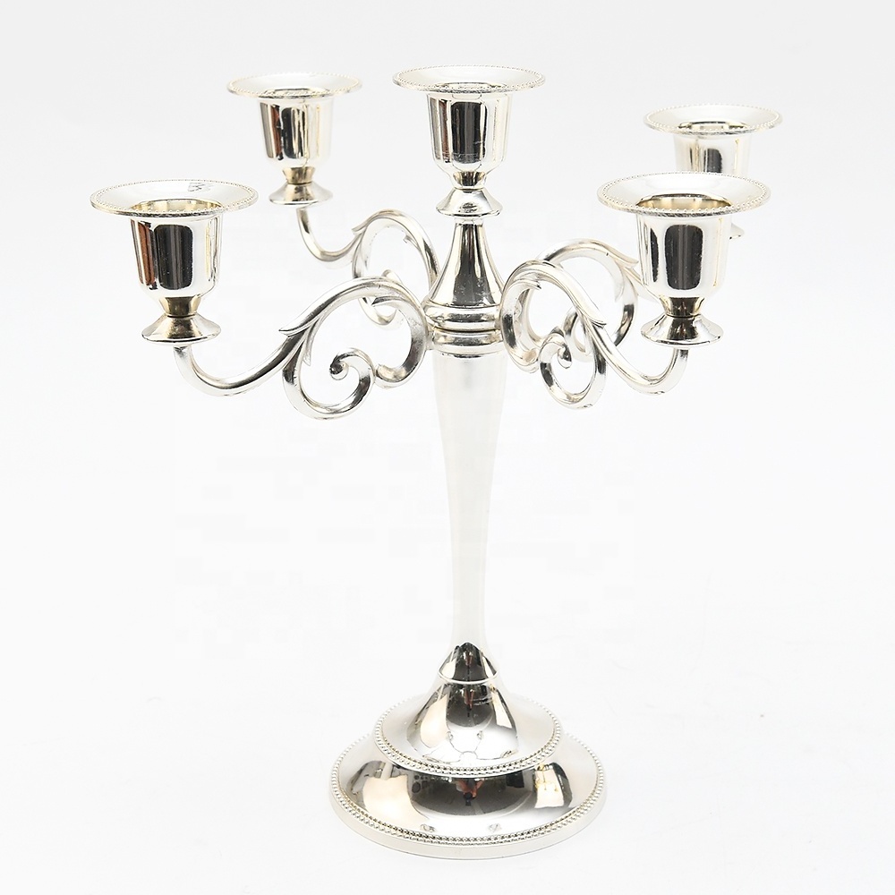 Wedding Church Holiday Decor Halloween 5 candles Taper Candle Holder Stand  floor weddings gold candelabra centerpiece