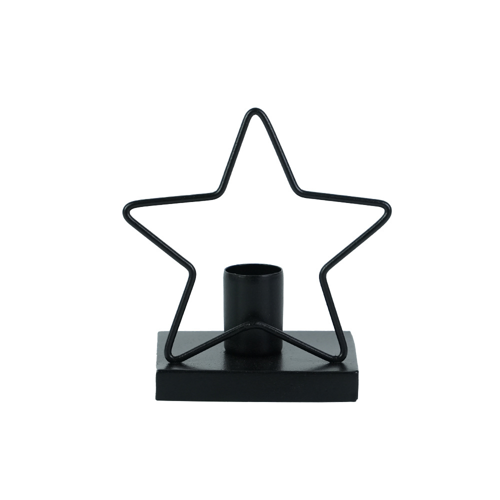 Foryoudecor Wholesale Reusable Christmas Small Table Black Pillar Unique Candle Holder