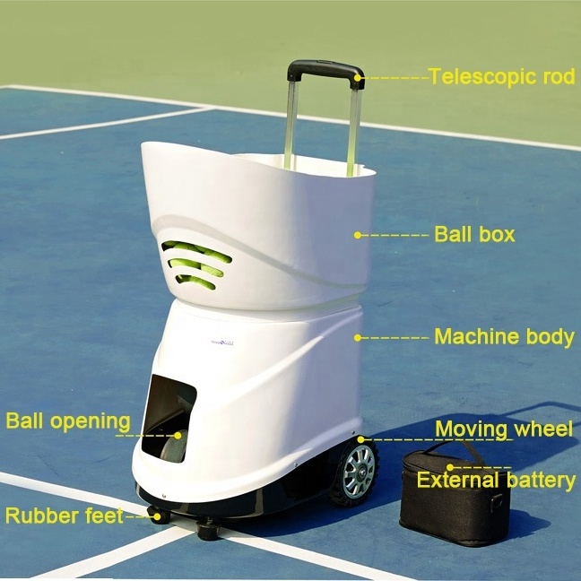 Portable Professional Intelligent Automatic Launcher Tennis Ball Machine with Battery