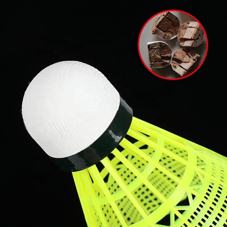 Durable High Speed Plastic Feather Badminton Nylon Shuttlecock for Indoor Outdoor Training