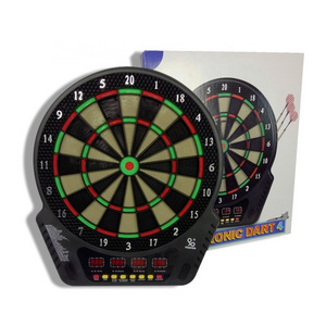 Automatic Scoring Two Power Supply Multiple Play Style Safe Soft Tips 4 LED Display Electronic Dartboard