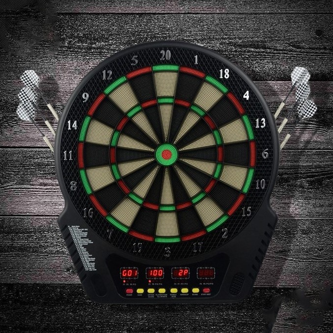 Automatic Scoring Two Power Supply Multiple Play Style Safe Soft Tips 4 LED Display Electronic Dartboard