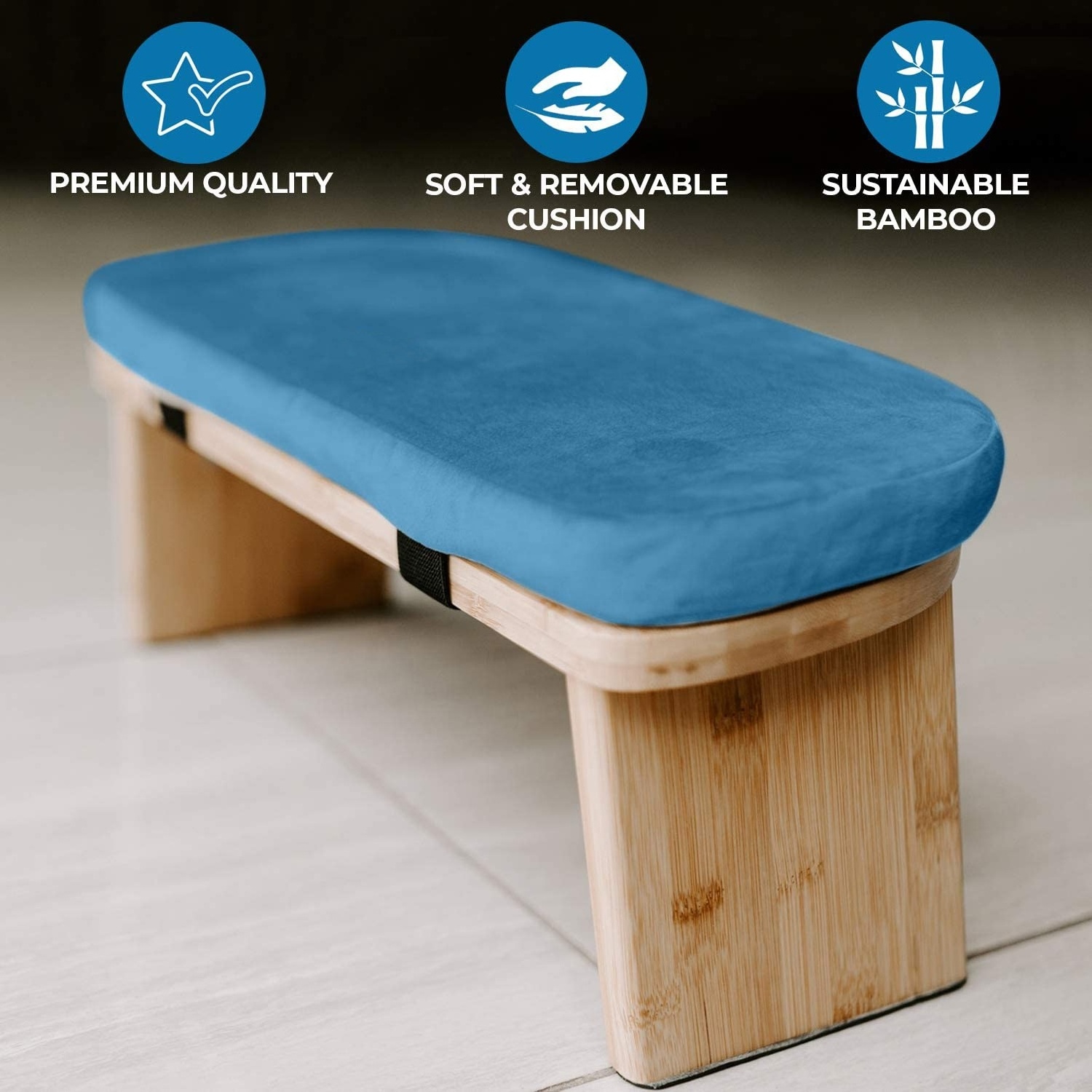 Adjustable Ergonomic Kneeling Chair Posture Bamboo Meditation Stools