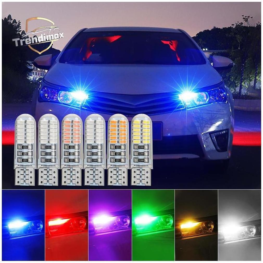 Car Led Lights Spot Lights 12V Car Interior Lens Cover Side Marker Turn Signal Bulbs Seal Beam Head Custom Strobe H4 Red Led