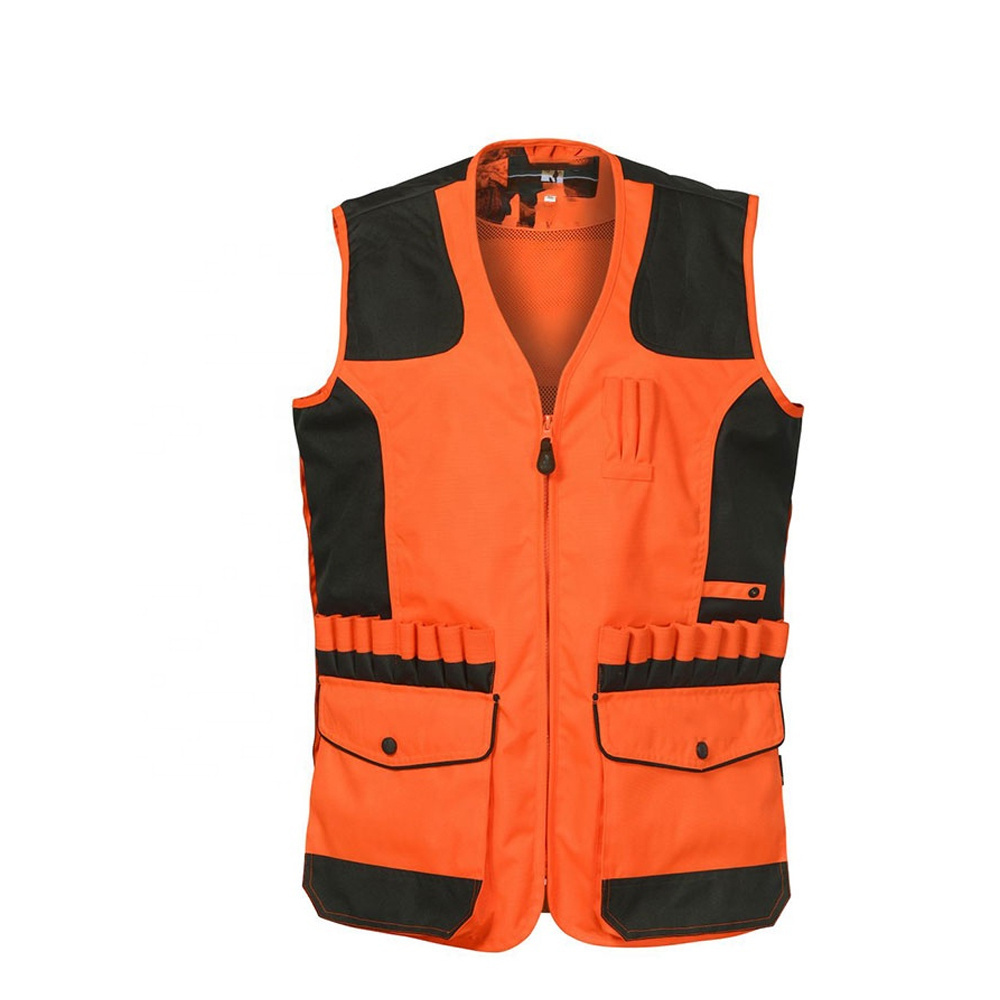 Upland Hunting Vest Blaze Orange and Tan Blinds & Camouflage Material Briar Proof Game TI-MHV-006 Custom PK