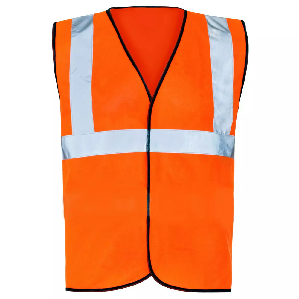 Customized Logo black colo Security Guard High Visibility Reflective Vest Front Zipper Cheap price safety jacket vests work wear