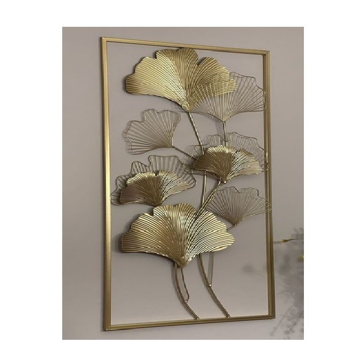 Colorful Leaves Elegant Wall Arts frame Solid iron Wall Paintings At Reasonable Low Prices metal handcrafted Wall Art Hot sale