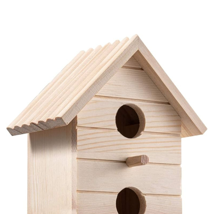 Buy Wooden Crafted Bird House with Customized Designed Available Trendy Style For Sale By Indian Exporter