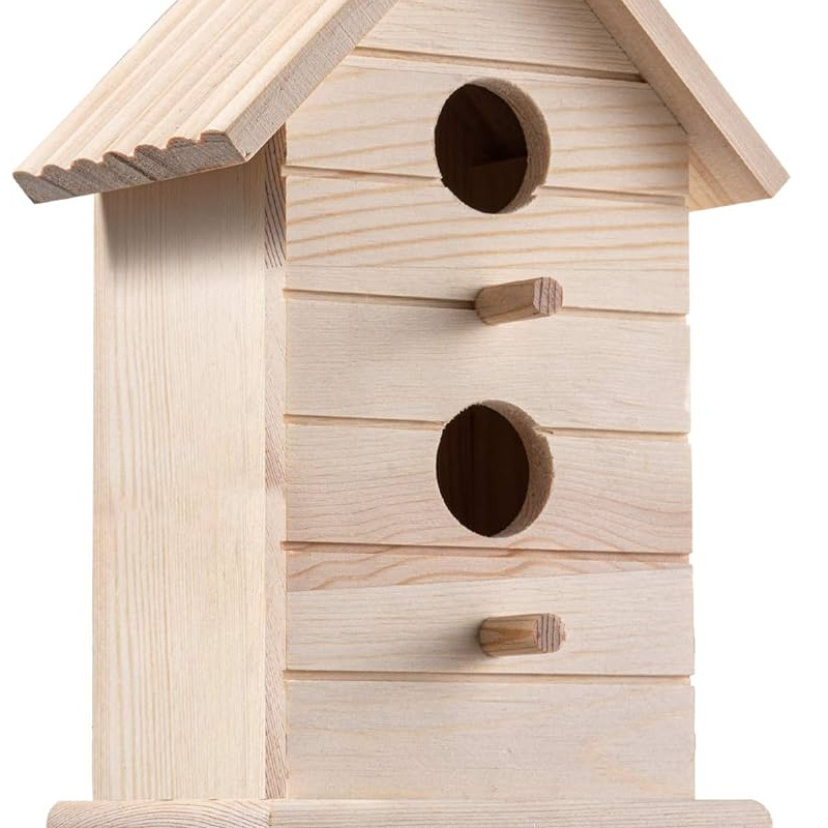 Buy Wooden Crafted Bird House with Customized Designed Available Trendy Style For Sale By Indian Exporter