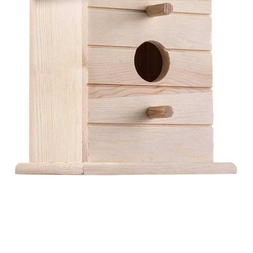 Buy Wooden Crafted Bird House with Customized Designed Available Trendy Style For Sale By Indian Exporter