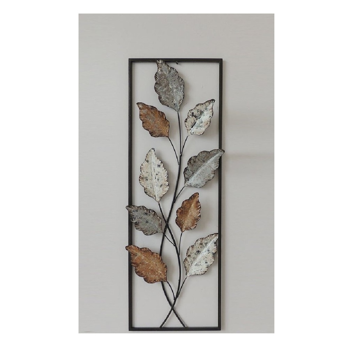 Colorful Leaves Elegant Wall Arts frame Solid iron Wall Paintings At Reasonable Low Prices metal handcrafted Wall Art Hot sale